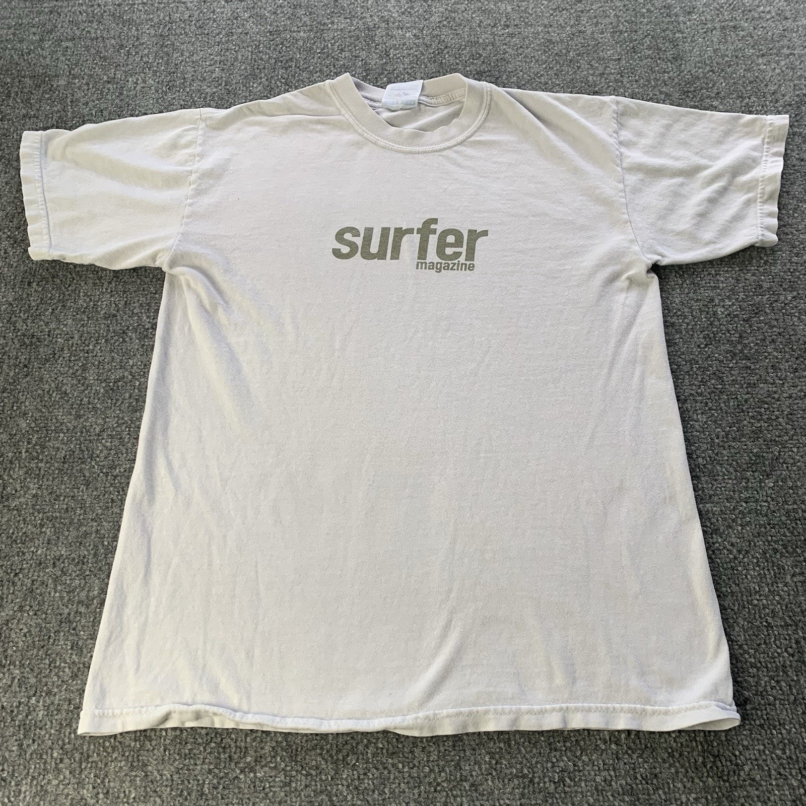 Vintage Surfing Magazine Shirt Medium Gray Beach Surf Retro Y2k Skater Tee